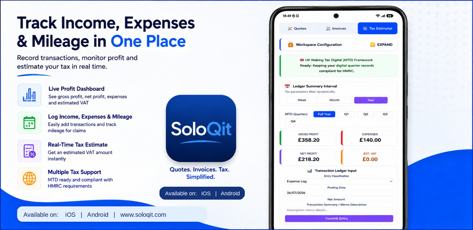 SoloQit tax tools promotional banner